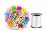 Crystal Beads & Elastic Thread Set for Craft Projects